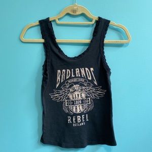 Vintage Navy Rebel Biker Tank